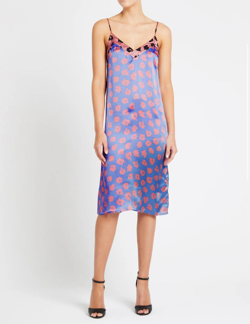 Equipment Jules Slip Dress - Sahara Sky/Apricot Rose