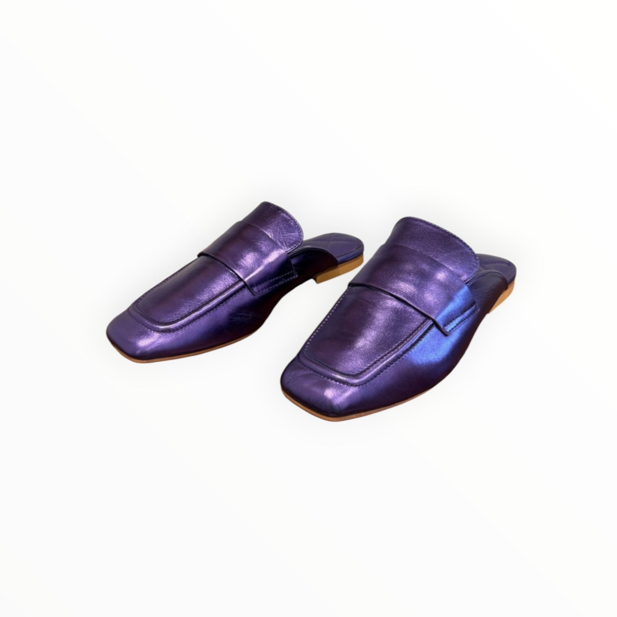 Psophía Loafer Slide - Purple Metallic
