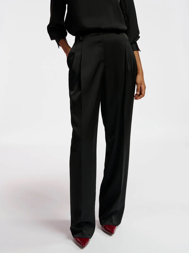 Essentiel Antwerp Evanescent Satin Pants - Black