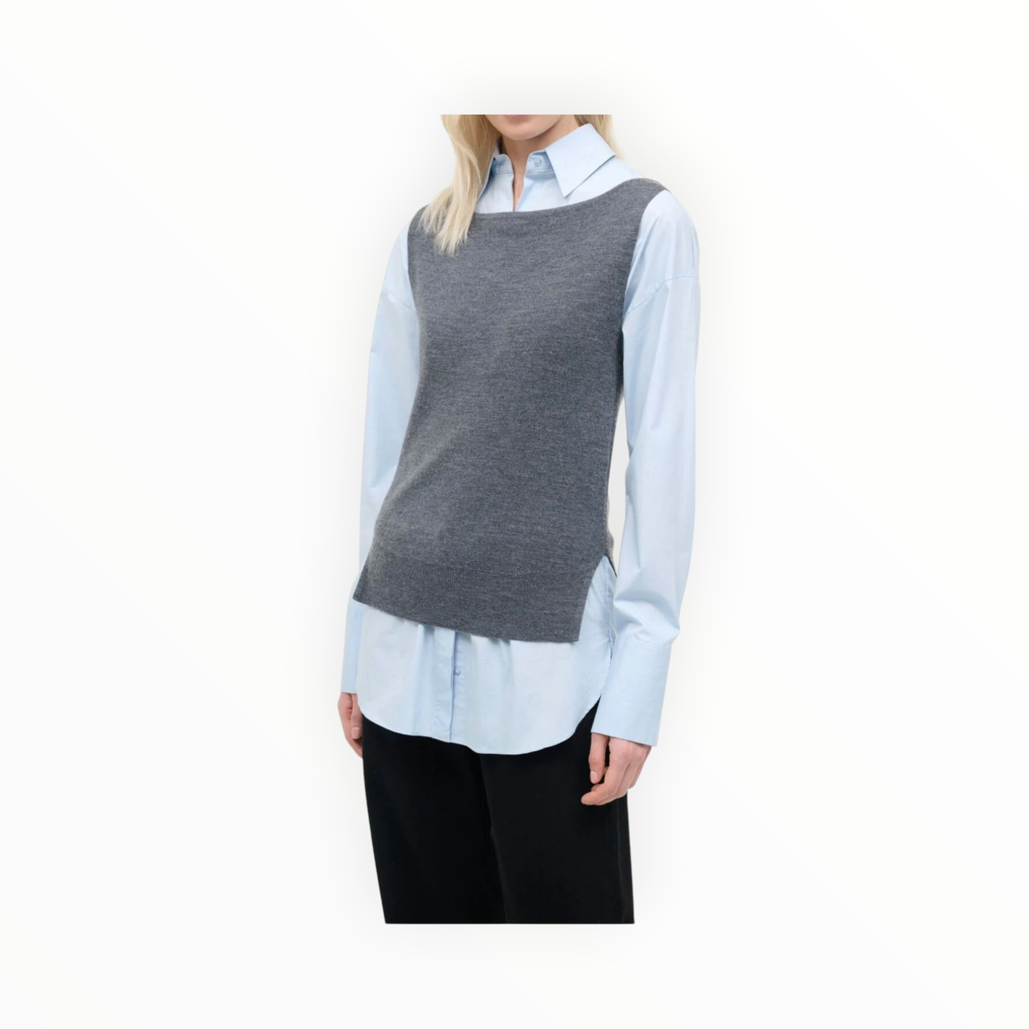 STAUD Damian Top - Charcoal/Glacier