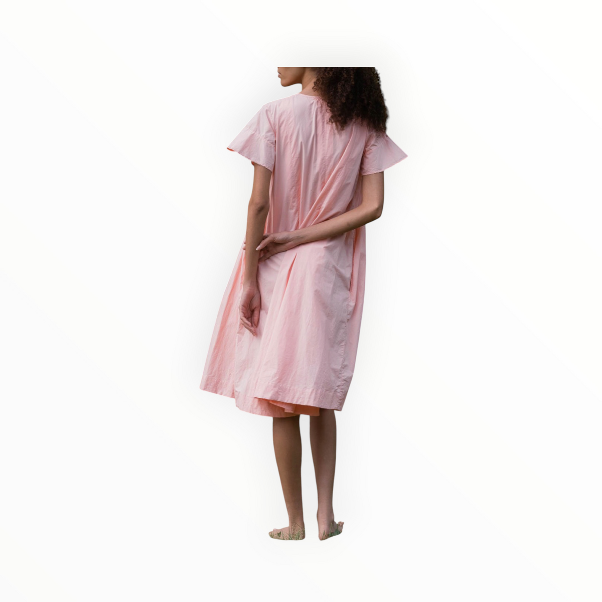 sula Dolls Dress - Orange Tiny Check