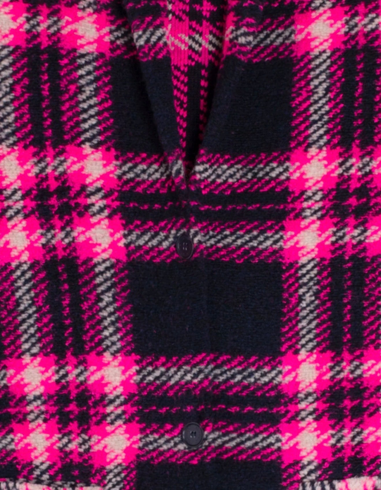 Vilagallo Claudia Coat - Navy/Blue/Pink Plaid