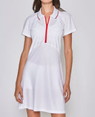 L'Etoile Sport Mesh Zip Performance Dress - White