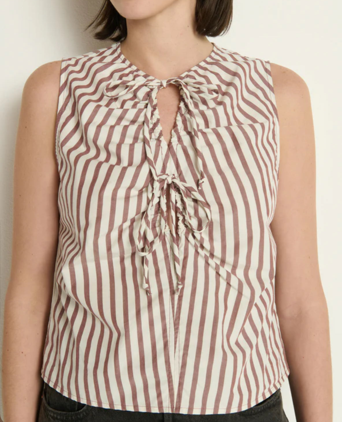 Nation Ltd Mimmi Keyhole Top - Sable Stripe
