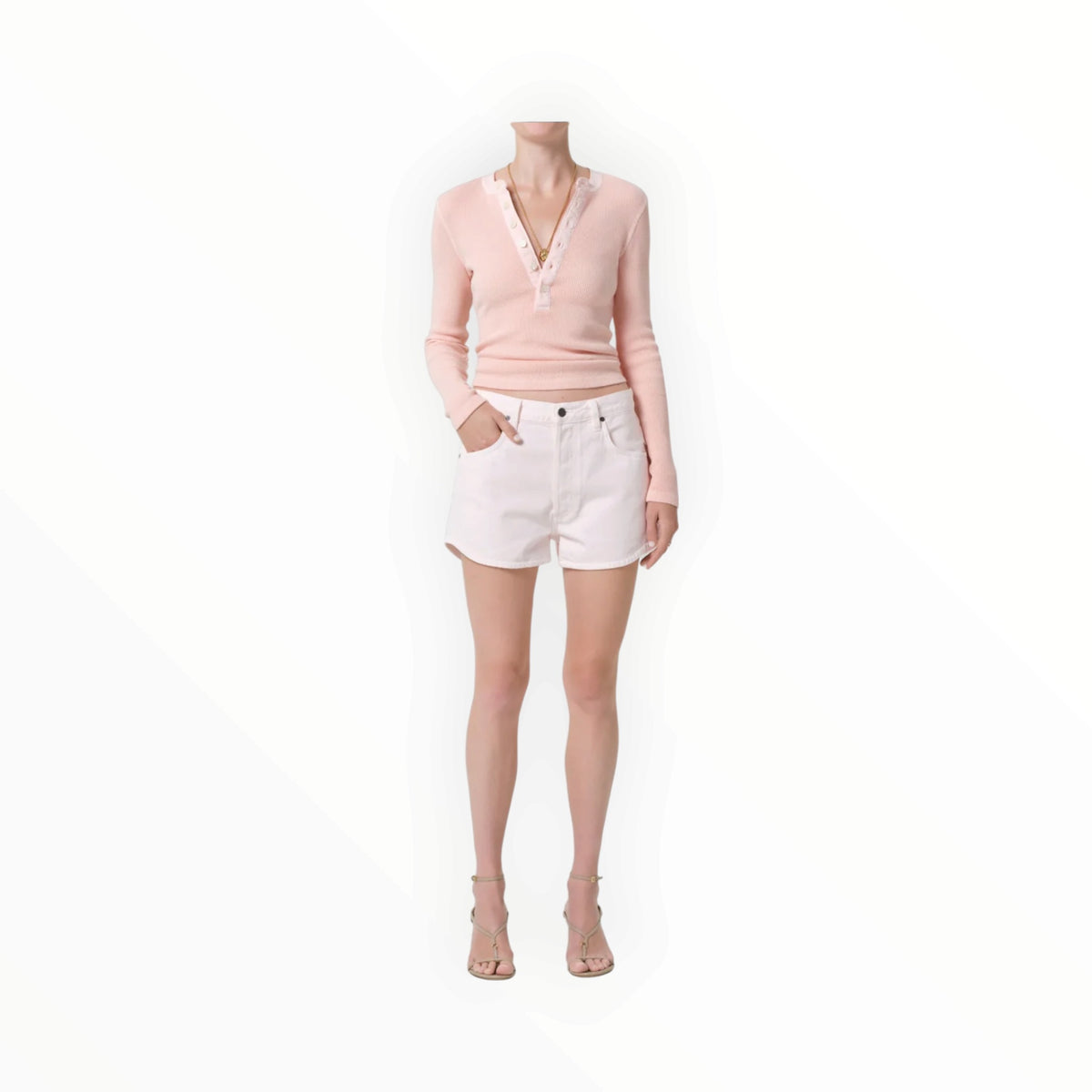 Citizens of Humanity Albita Shorts - Pale Salt Light Pink