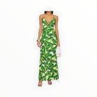 alice + olivia Karolina Halter Dress - Sun Palm/Off White