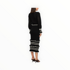 Kivari Rafaela Rafaela Knit Midi Skirt - Black/Cream