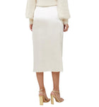 French Connection Inu Satin Wrap Skirt - Classic Cream