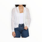 Autumn Cashmere Mesh Bomber - Bleach White