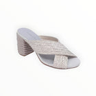 Chocolate Blu Clara Sandal - Light Grey Raffia