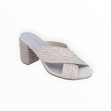 Chocolate Blu Clara Sandal - Light Grey Raffia