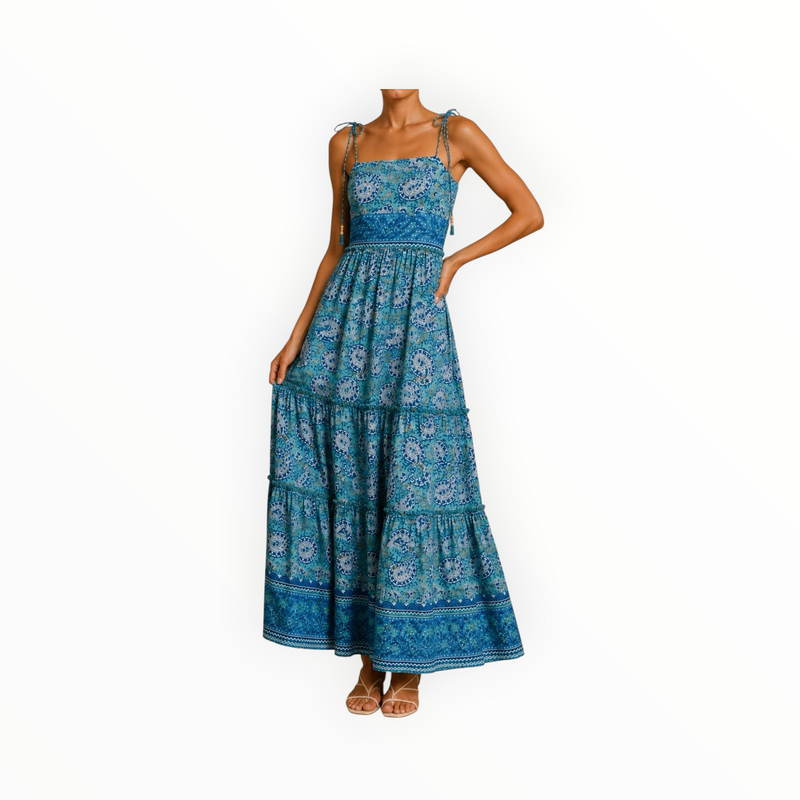 SALROSA Paisley Maxi Dress - Teal