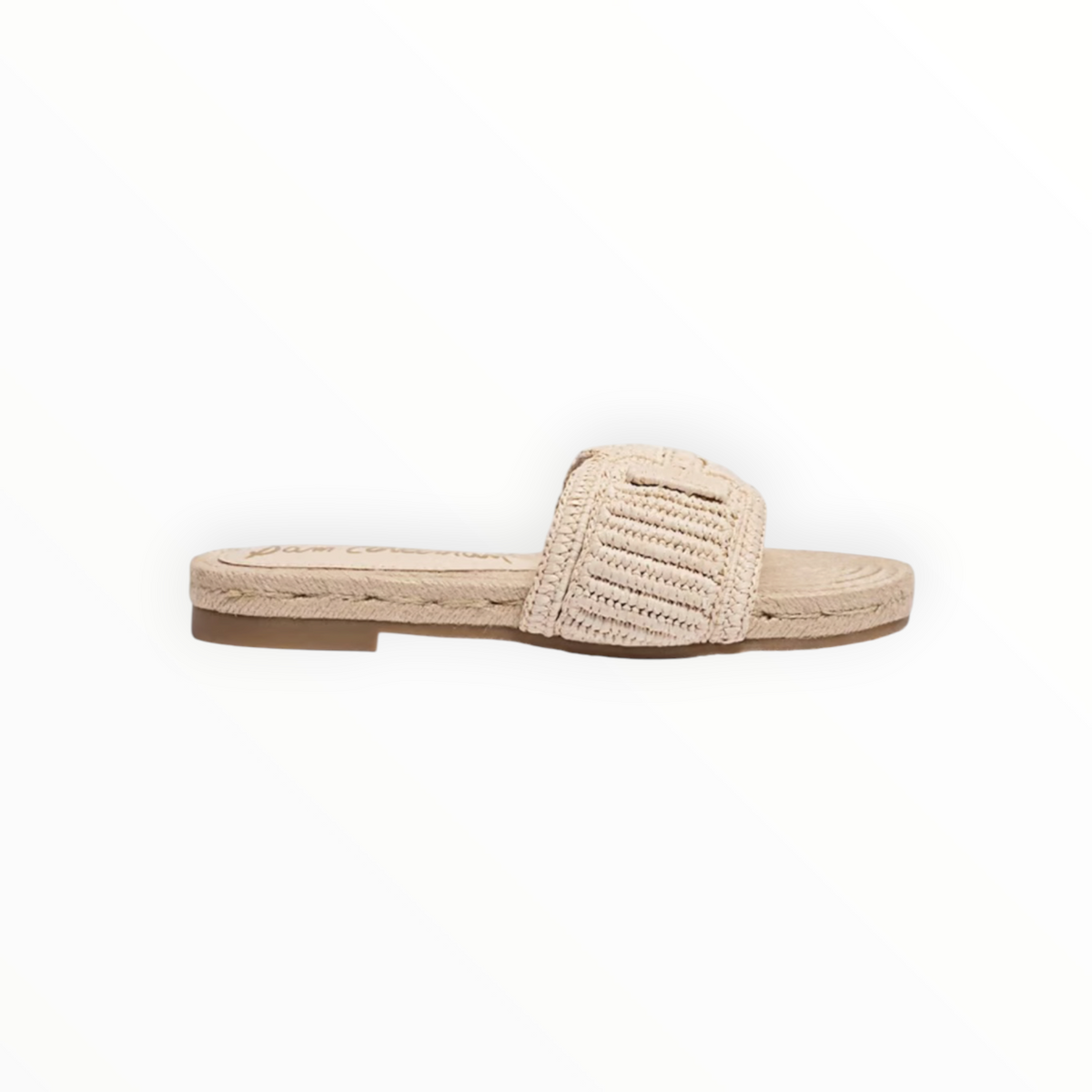 Sam Edelman Miya Slide - Natural Beige Faux Raffia