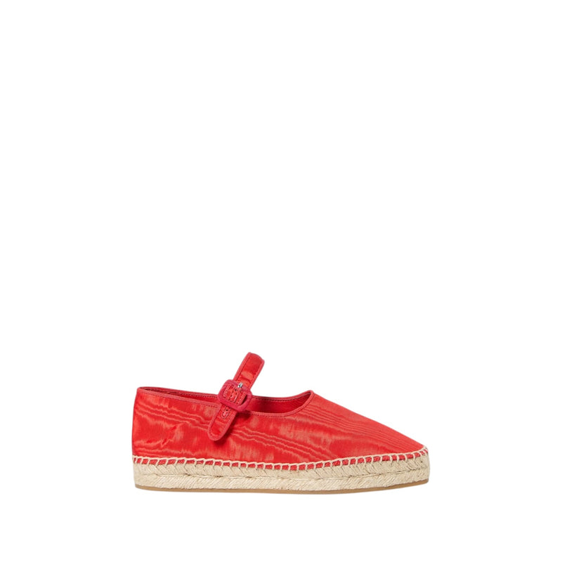 Loeffler Randall Clover Red Moiré Espadrille