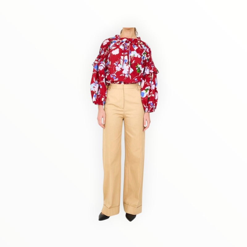 Christy Lynn Noella Blouse - Crimson Fleur