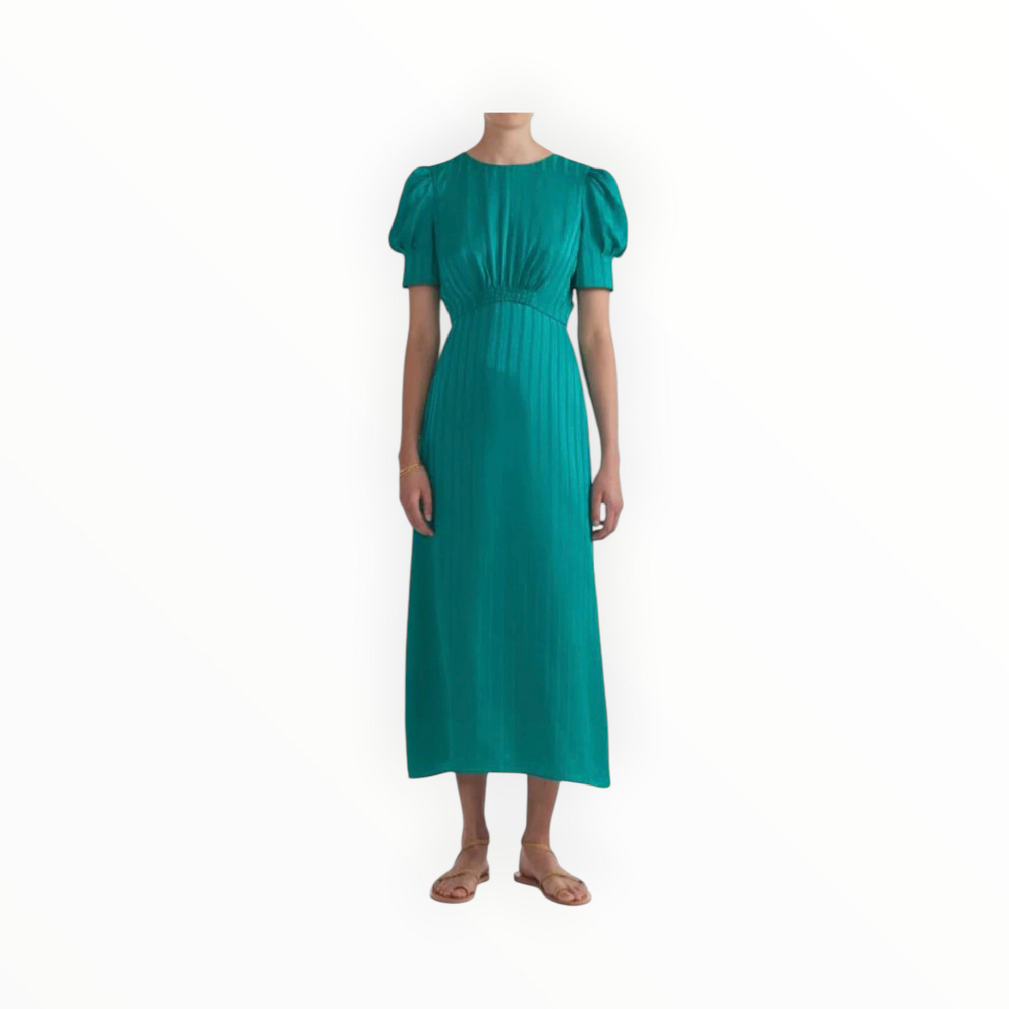 Saloni Bianca Dress - Mallard Green