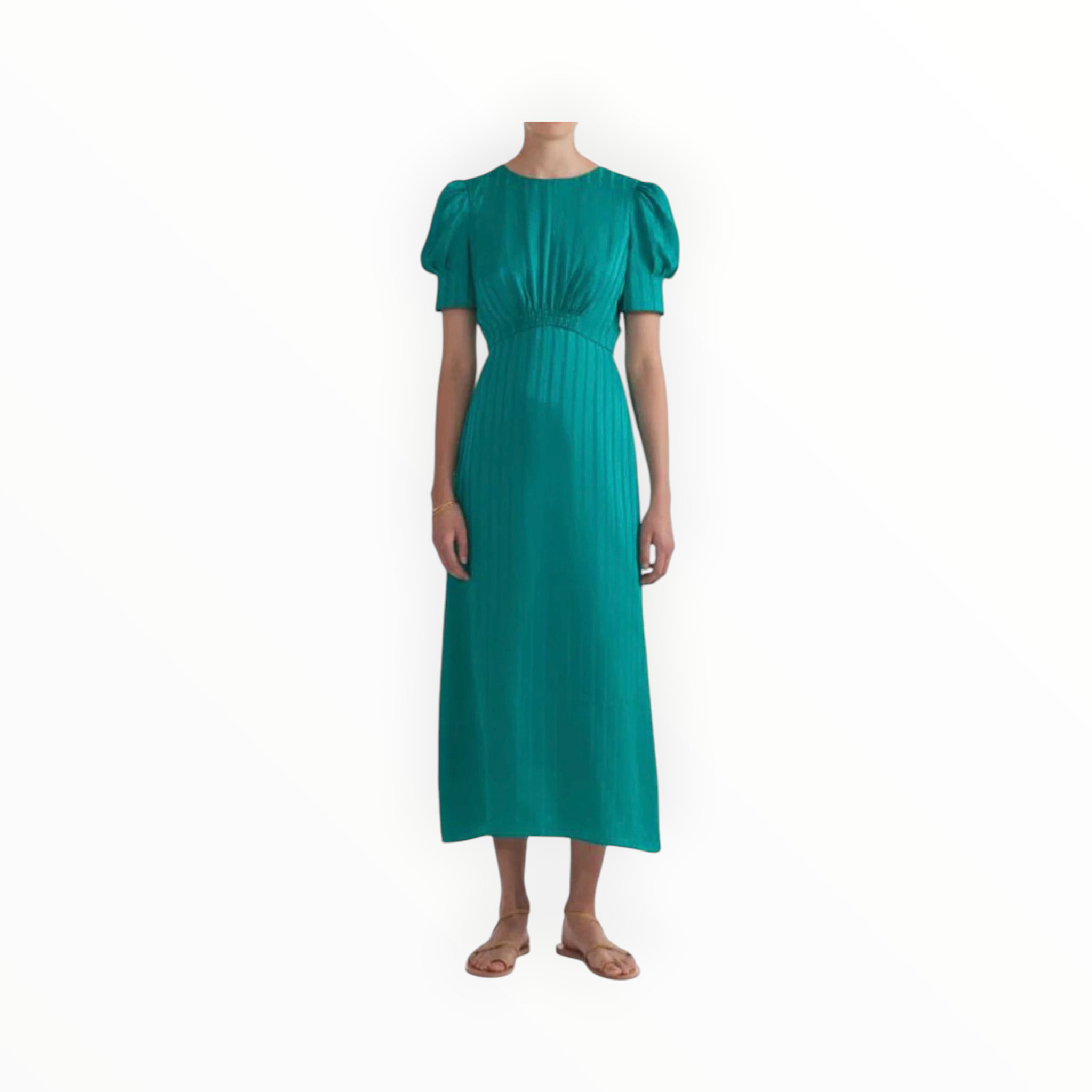 Saloni Bianca Dress - Mallard Green
