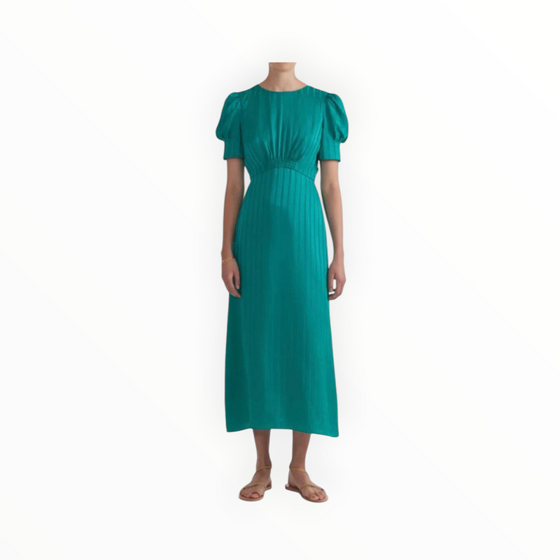 Saloni Bianca Dress - Mallard Green