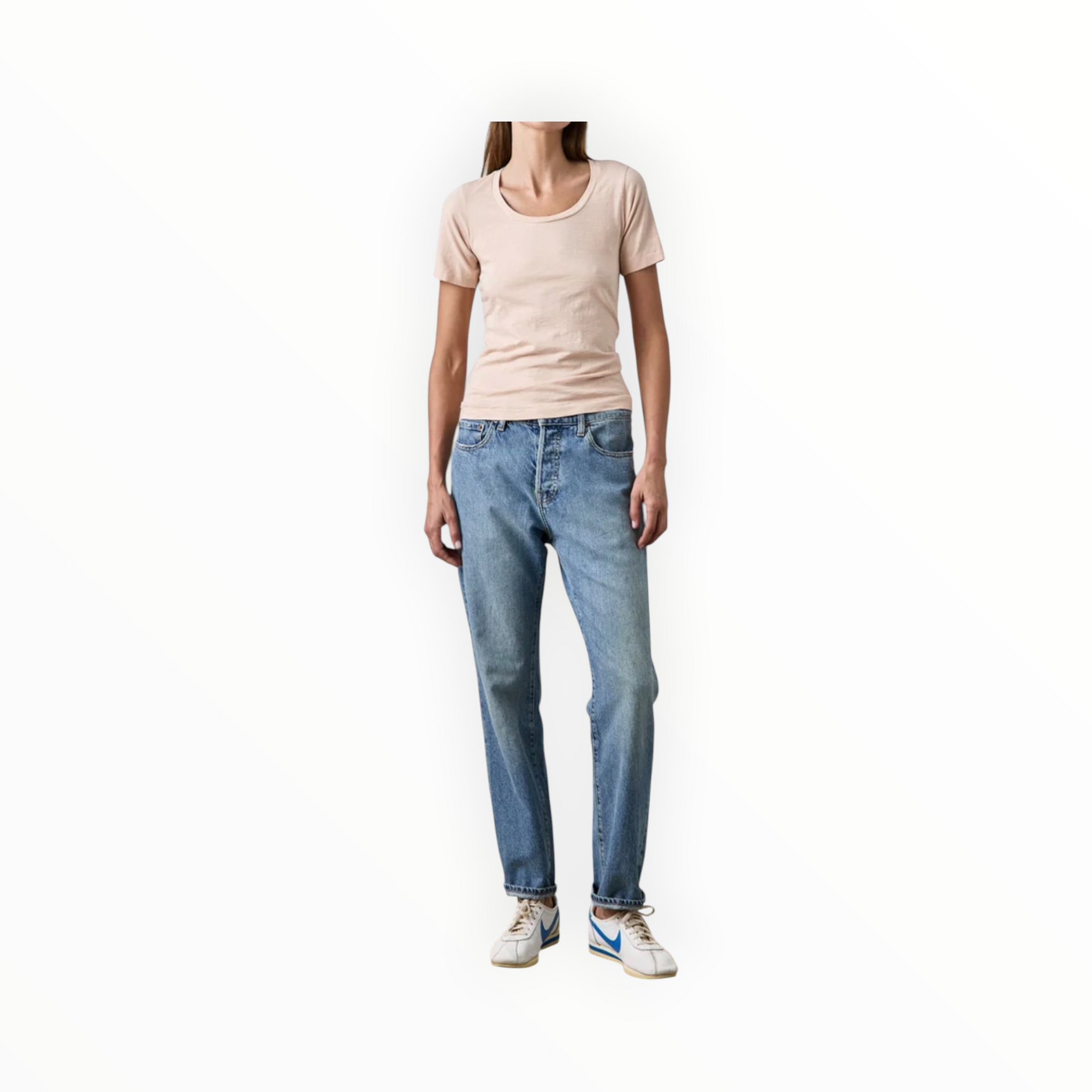 NSF Tally Slim Fit U Neck Slub Jersey Tee - Fuzz