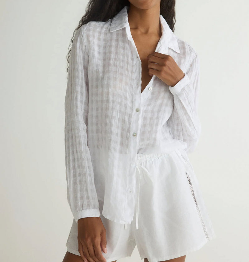 Bella Dahl Clean Front Button Down - White