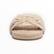 Sam Edelman Miya Slide - Natural Beige Faux Raffia