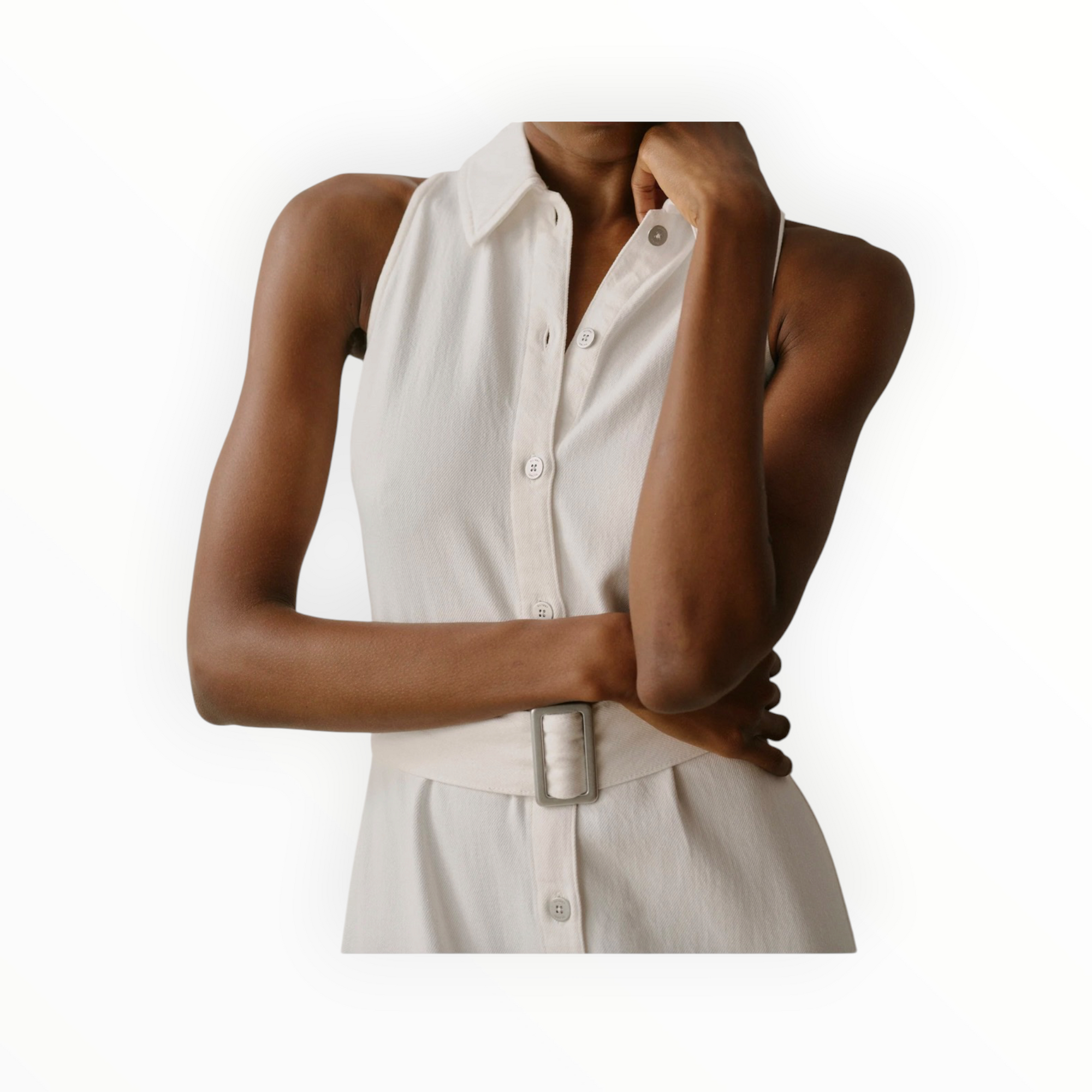 DL1961 Helena Midi Dress - White