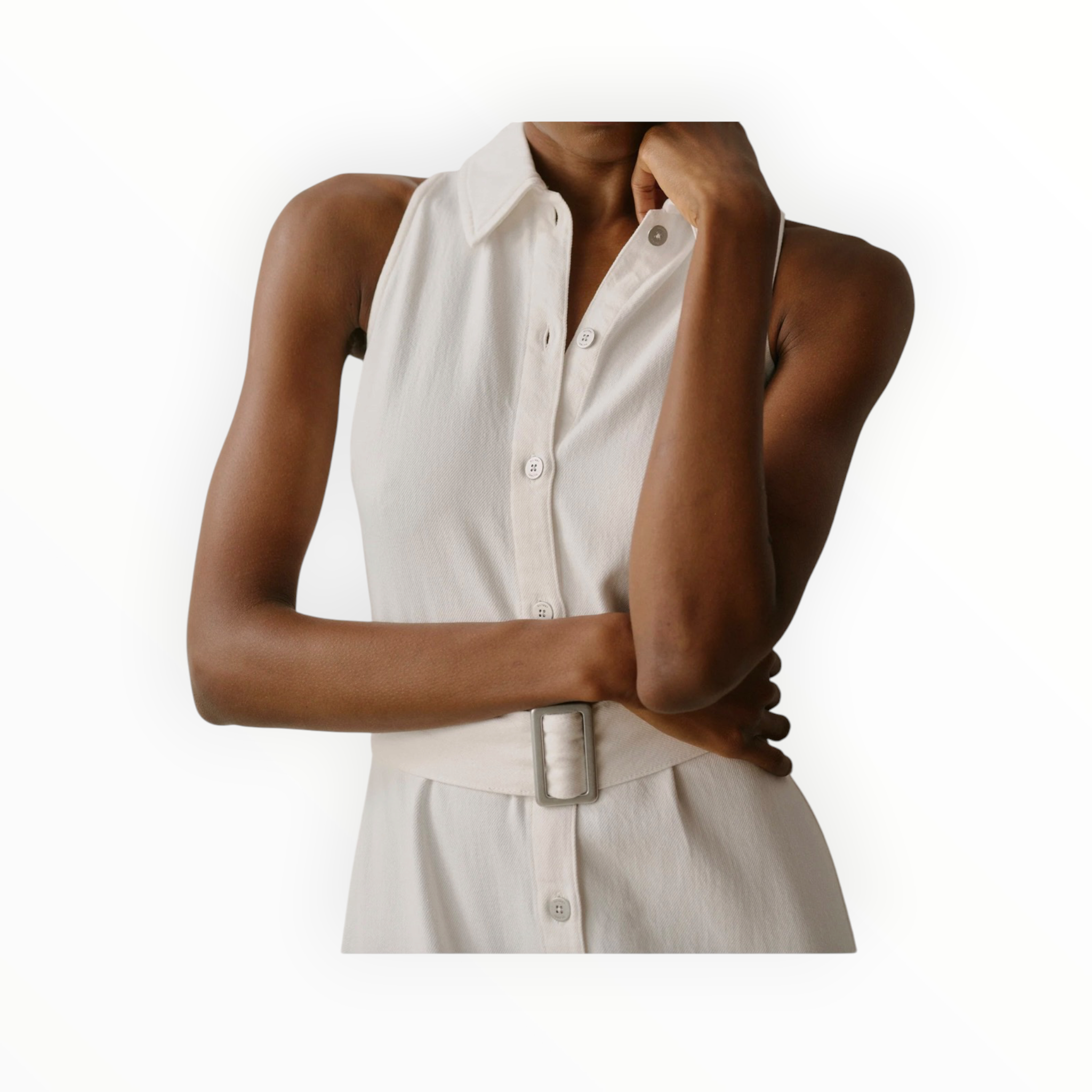 DL1961 Helena Midi Dress - White