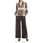 Fifteen Twenty Tess Half Placket Shirt - Earthy Block Print