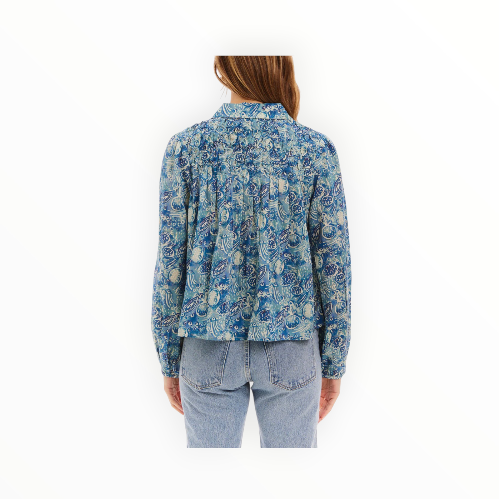 Allison New York Mari Blouse - Blue Sea