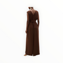 Joseph Ribkoff Wide Leg Pull-On Jumpsuit - Mahogany Brown