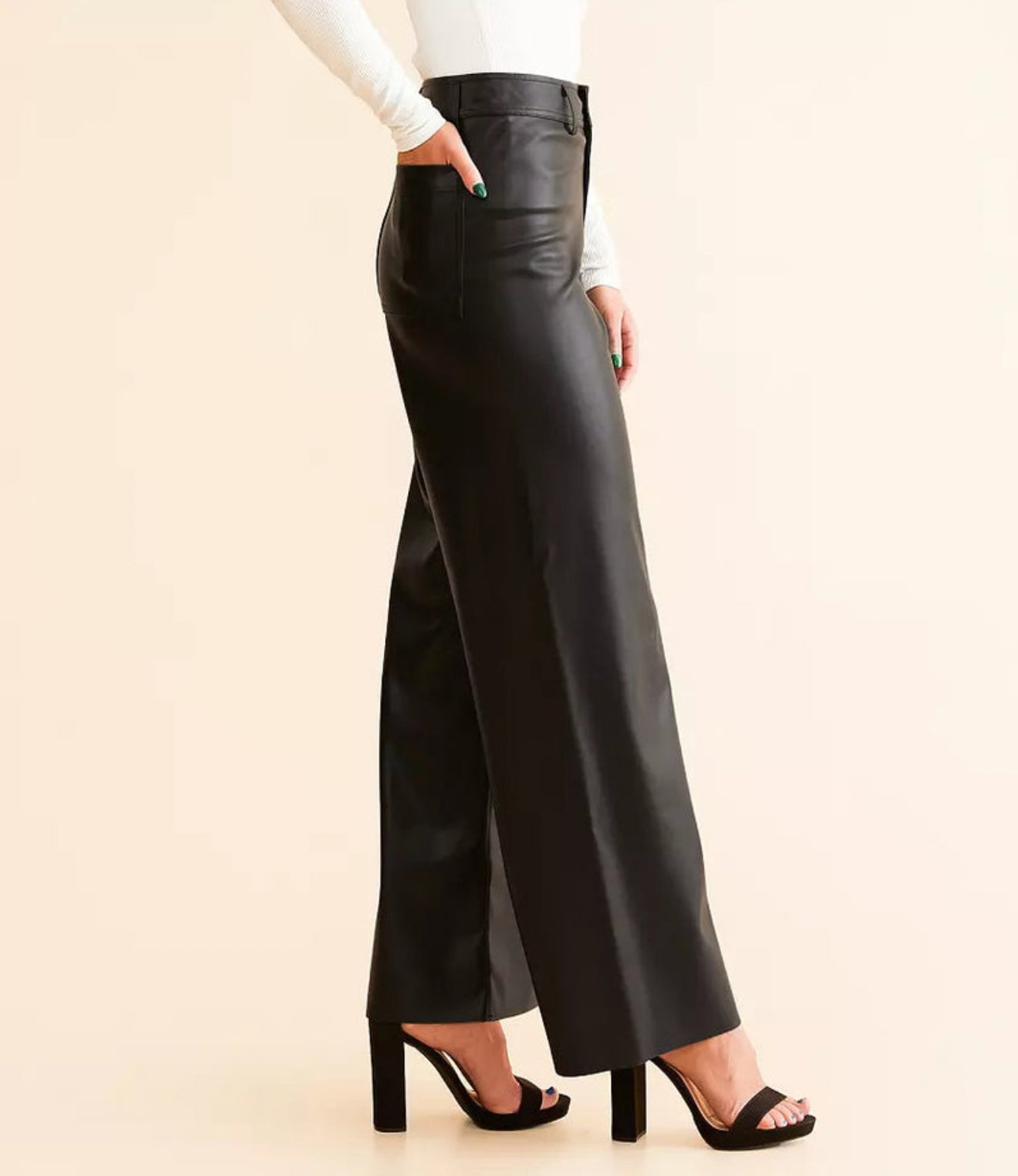 Z Supply Rilynn Faux Leather Pant - Black