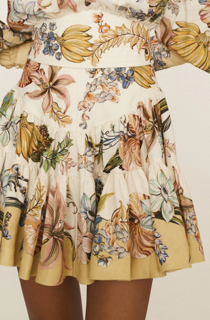 ALÉMAIS Oleander Tiered Skirt