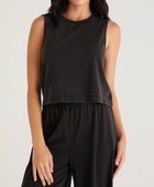 Z Supply Sloane Cotton Jersey Tank - True Black
