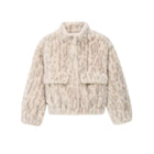 ba&sh Saros Faux Fur Jacket - Off White