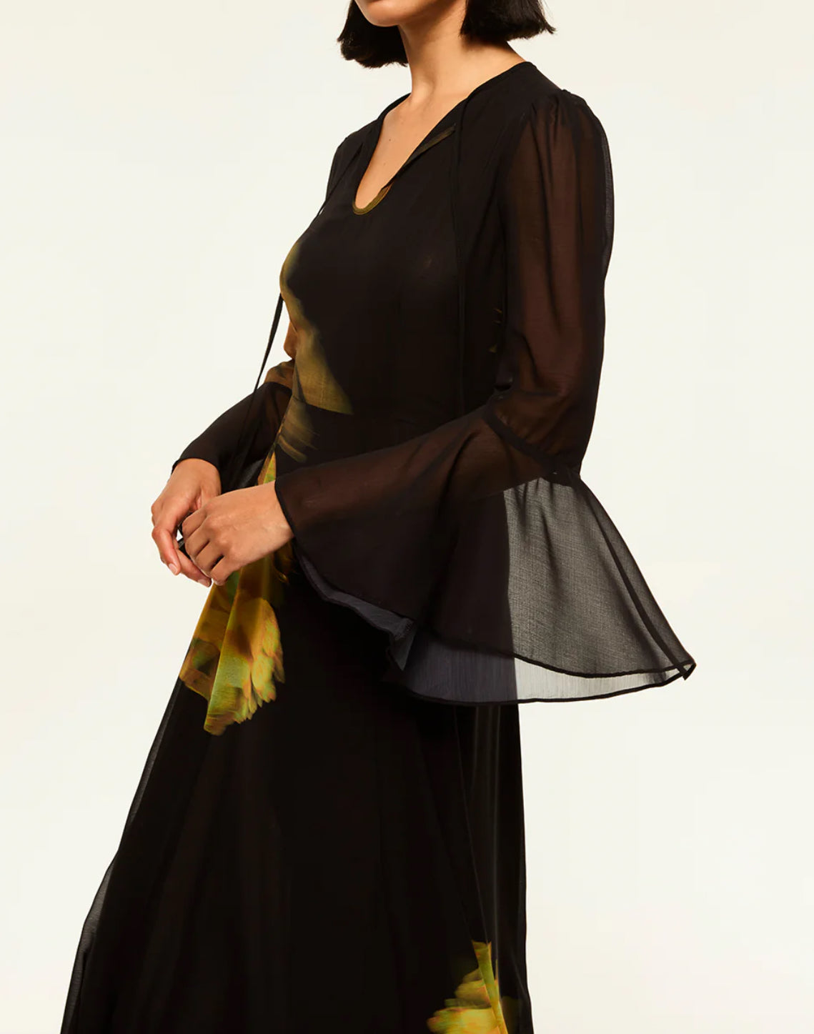 MISA Claire Dress - Yellow Rose Chiffon