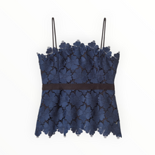 Cartolina Romita Peplum Top - Midnight Blue