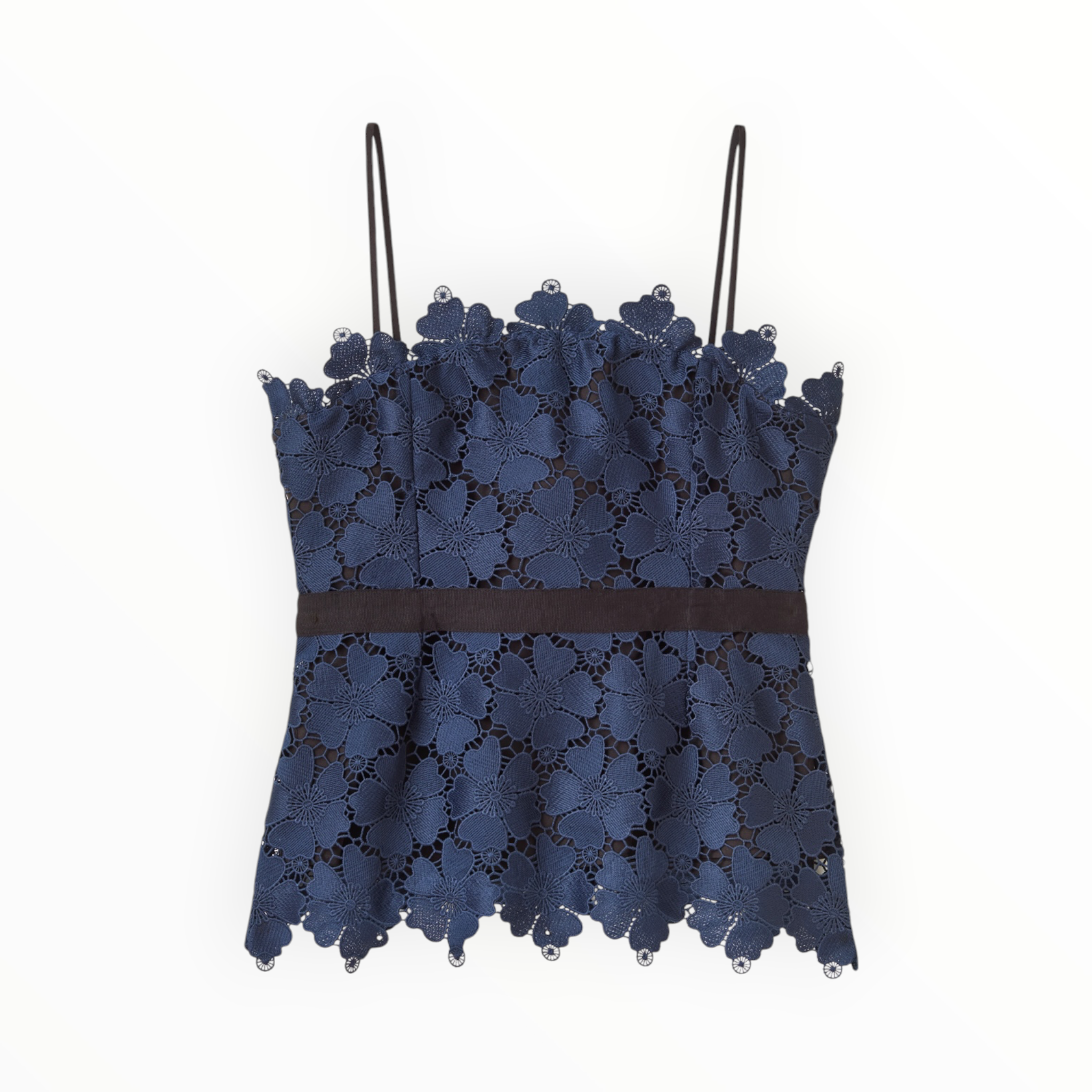 Cartolina Romita Peplum Top - Midnight Blue
