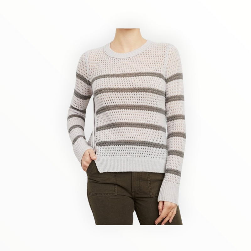 Inhabit Cashmere Waffle Stripe - Lotus