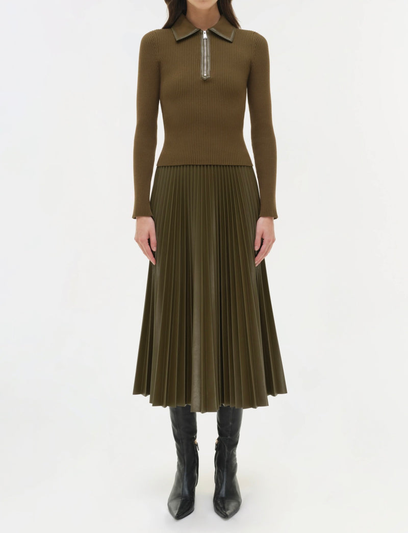 SIMKHAI Livana Knit Combo Top - Alligator