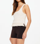 The Upside Canyon Freida Knit Fringe Top - Natural
