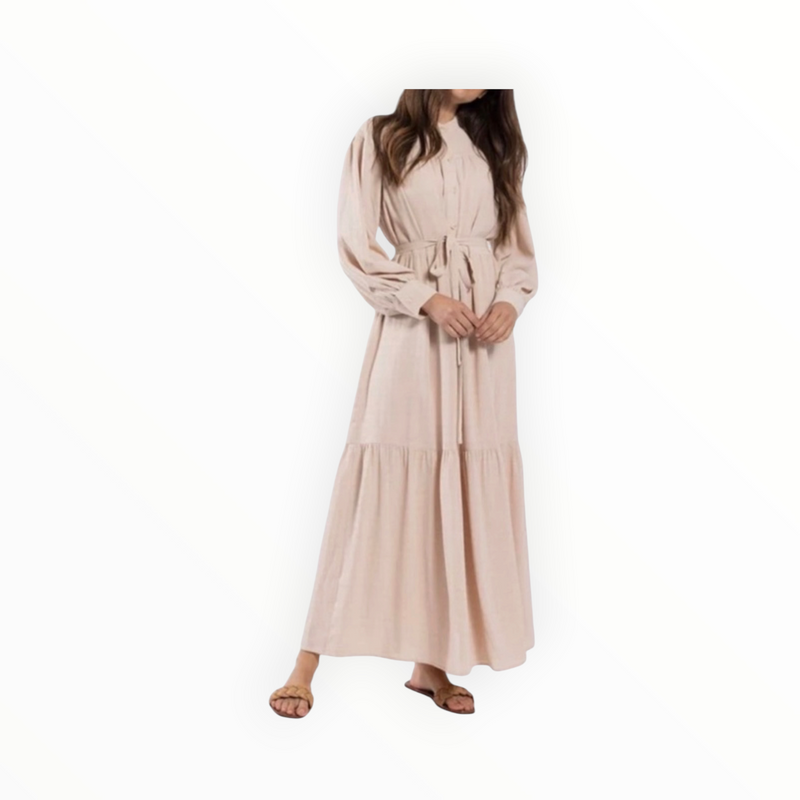 Latitude Tiered Maxi Dress - Sand