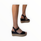 Penelope Chilvers Hannah Satin Espadrilles - Black