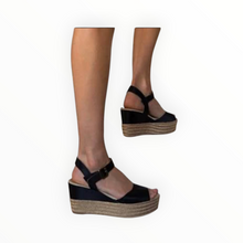 Penelope Chilvers Hannah Satin Espadrilles - Black