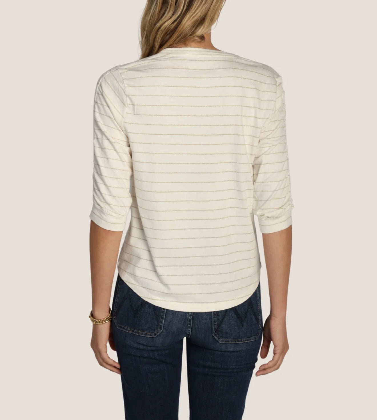 dylan Julia Gold Stripe Knit