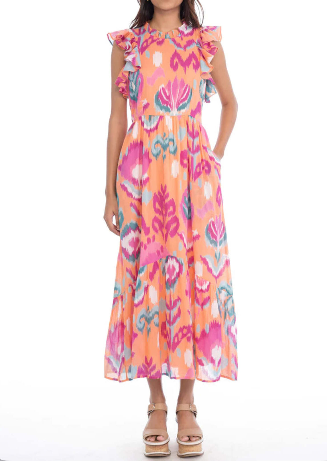 Banjanan Hannah Dress - Ikat Floral Spice
