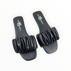 Yosi Samra Naomi Ruched Sandal - Black