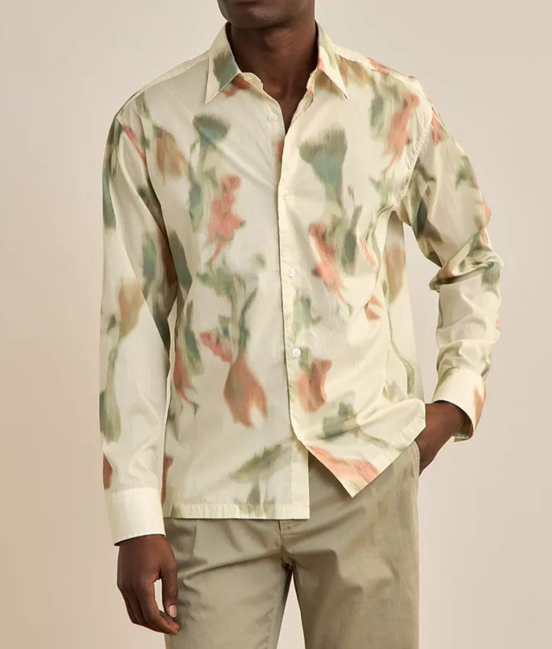 NN07 Freddy Shirt - Crème Print