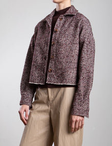 Pharaoh Esme Shirt in Herringbone - Burgundy