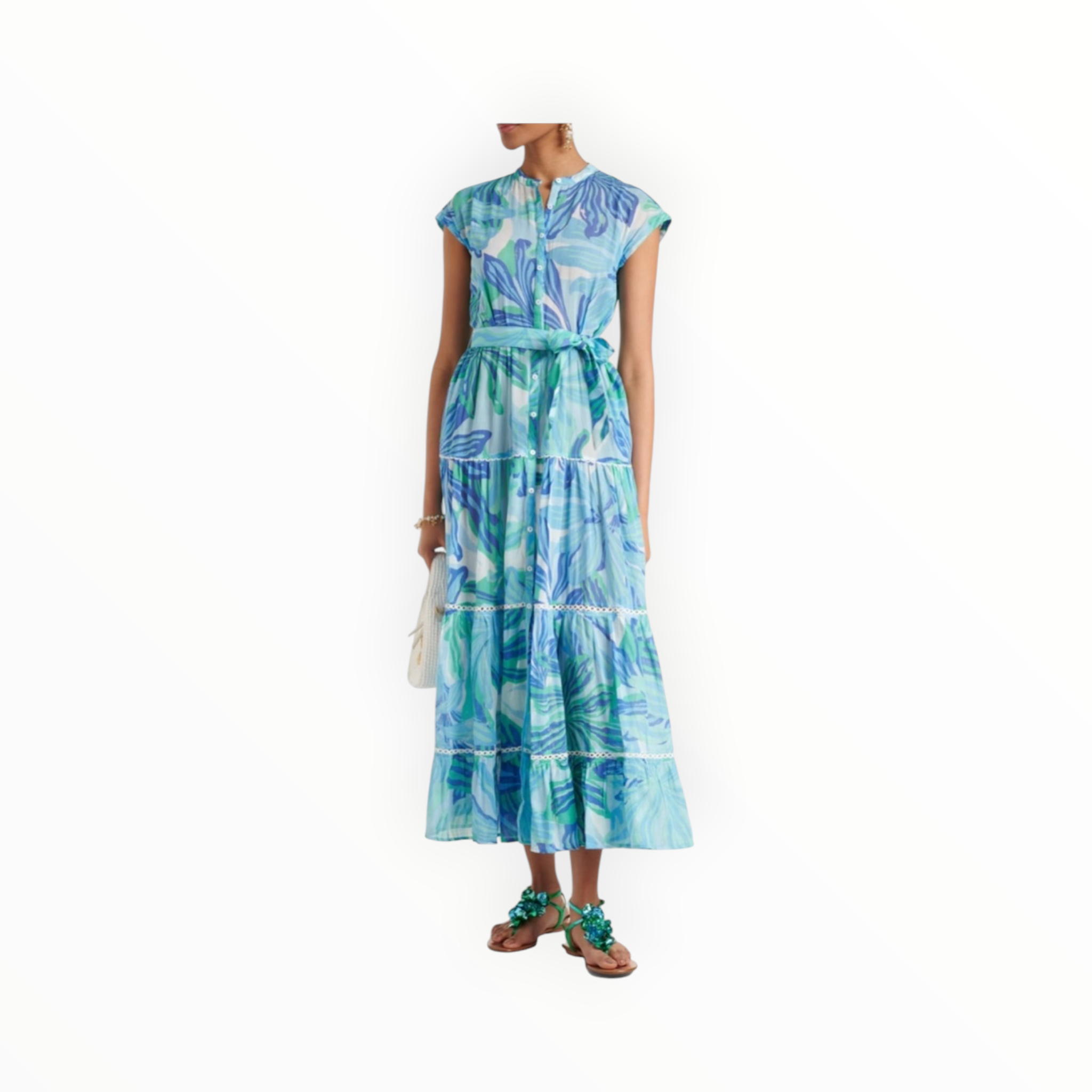Poupette St. Barth Kora Dress - Blue Seaweed