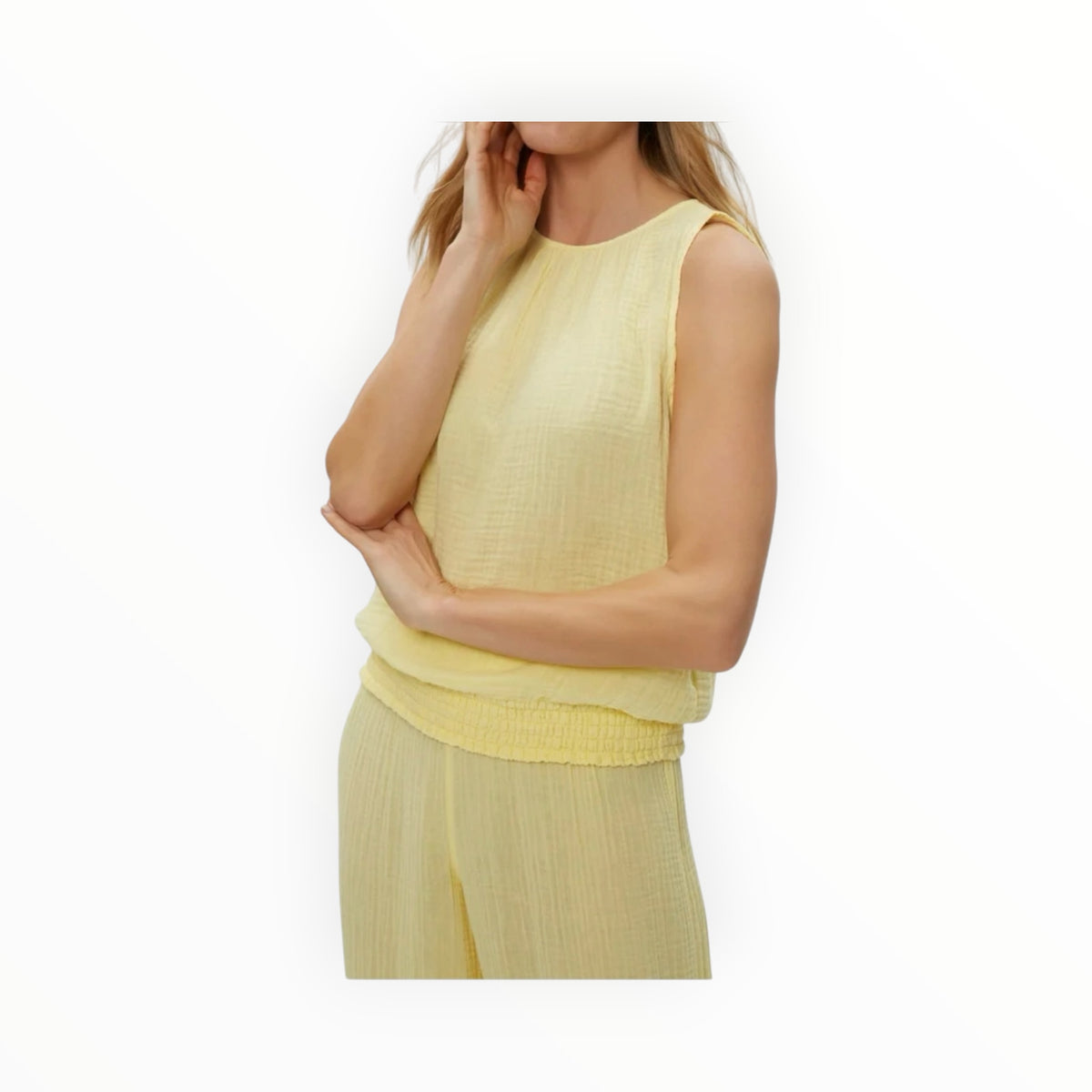 Michael Stars Janelle Tie Neck Tank - Lemonade